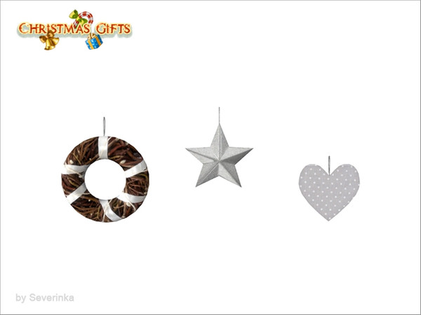 Sims 4 — [Christmas Bedroom] - wall decor by Severinka_ — Wall christmas decor From the set of 'Christmas bedroom' 1