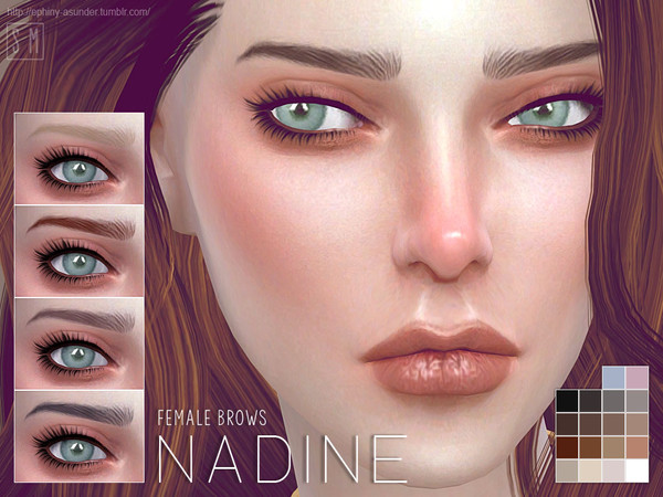 Sims 4 — [ Nadine ] - Female Brows by Screaming_Mustard — A soft and elegant female brow in 18 shades to match any hair
