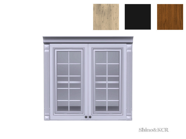 Sims 4 — Kitchen French Country - Cupboard Glass Doors by ShinoKCR — Kitchenfurniture in French Country Style. Find it in