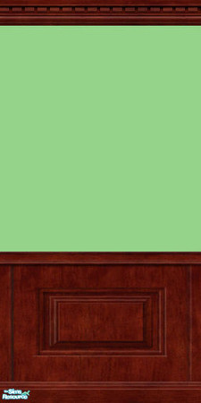 Sims 2 — Springwood Green Wall by Suzi14 — A darkwood wall in green.