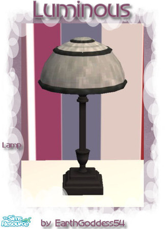 Sims 2 — Luminous Bedroom - Lamp by EarthGoddess54 — Lamp shade in shimery silver for a disco ball look. Made to match