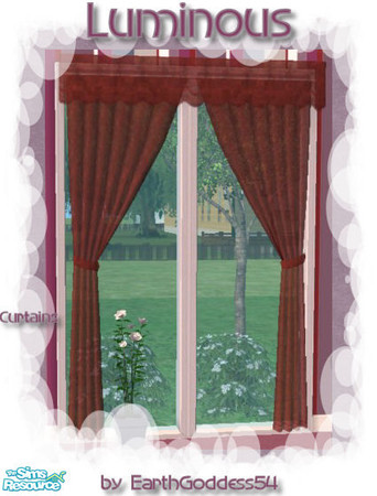 Sims 2 — Luminous Bedroom - Curtains by EarthGoddess54 — Made to match the Luminous Bedroom. Enjoy!