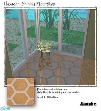 Sims 2 — Spring Floor Hexagon - Ancient by Mutske — These are recolors from BitzyBus "Floor Mirror - Square".