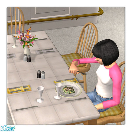 Sims 2 — The Spread Necessary Yellow by DOT — The Spread Necessary Yellow. JRon Summer Spread. Table clutter. Sims2 by