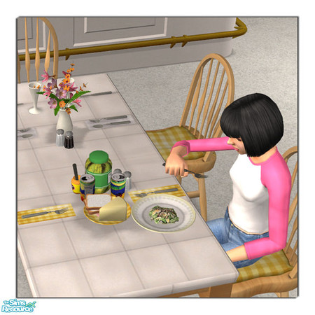 Sims 2 — The Spread Lunch Meat Yellow by DOT — The Spread LunchMeat Yellow. JRon Summer Spread. Table clutter. Sims2 by