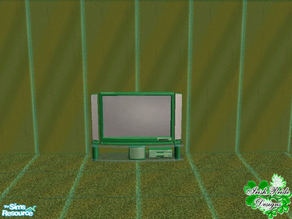 Sims 2 — Greek Green Bedroom - TV by Irish Pride — This floor model TV will give you hours of entertainment while giving