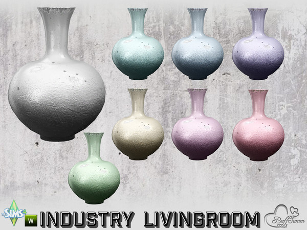 Sims 4 — Livingroom Industry Deco Vase v4 by BuffSumm — Part of the *Industry Series*