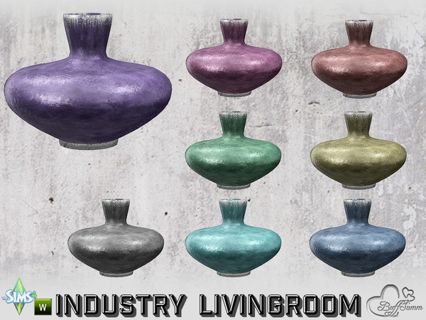 Sims 4 — Livingroom Industry Deco Vase v5 by BuffSumm — Part of the *Industry Series*
