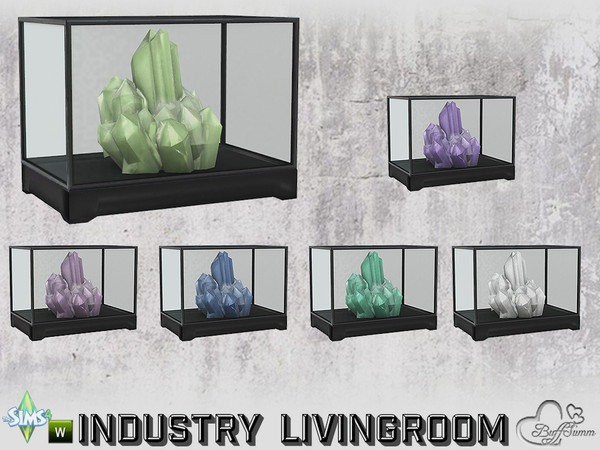 Sims 4 — Livingroom Industry Deco Crystal v2 by BuffSumm — Part of the *Industry Series*