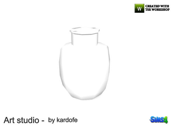 Sims 4 — kardofe_Art studio_Vase by kardofe — Transparent, decorative glass vase