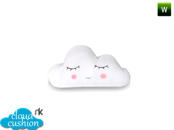 Sims 4 — Nikadema Clouds Cloud Cushion by nikadema — A bed cushion with a cloud shape. You may need bb.moveobjects on