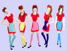 Sims 4 — Red Velvet  by PrettyOddSims — Red Velvet dress and socks