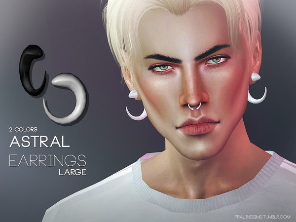 Sims 4 — Astral Earrings L by Pralinesims — Earrings in 2 colors