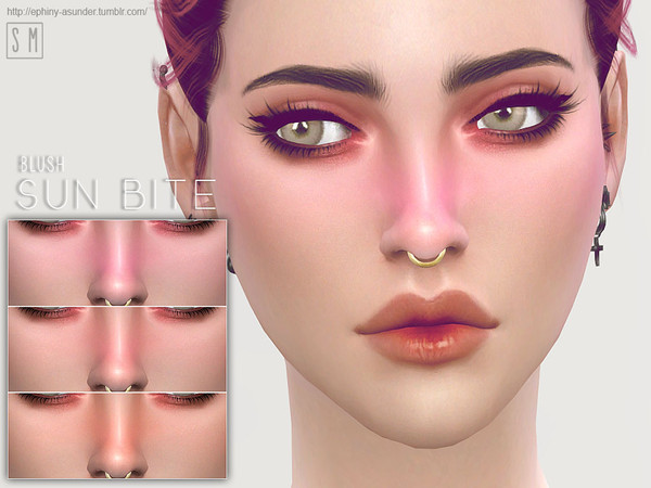 Sims 4 — [ Sun Bite ] - Blush by Screaming_Mustard — A simple and gentle blush with slight shine. For females, teen +.