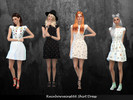 Sims 4 — insect print shirt dress - City Living needed by rainbowveins6662 — 4 different printed and coloured insect