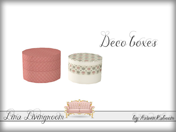 Sims 4 — Lina Livingroom - Deco Box by ArwenKaboom — Decorative box in two recolors. 