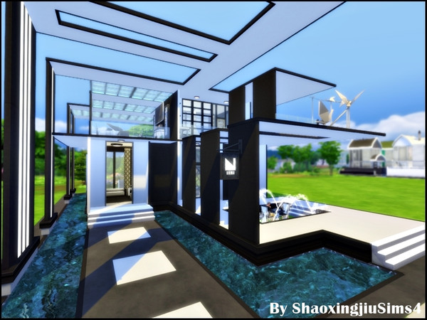 Sims 4 — Modern Luxury Library by jeisse197 — This is a 30x20 modern appearance of the library, built-in mining luxury