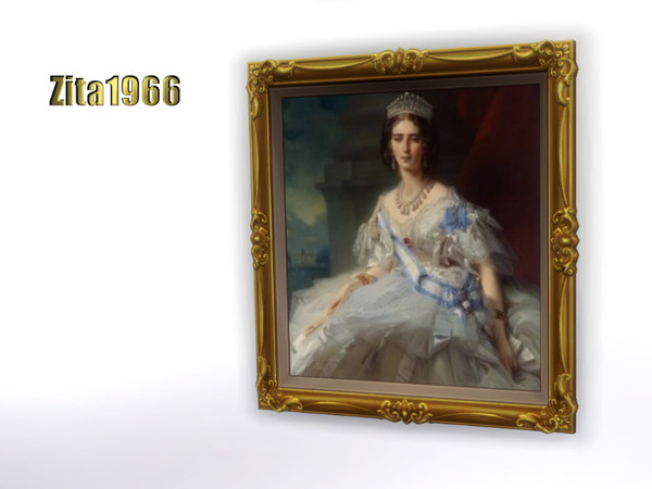 Sims 4 — Royal Painting 1 by ZitaRossouw2 — Maxis Match recolor Base game item Stand alone - other color swatches removed