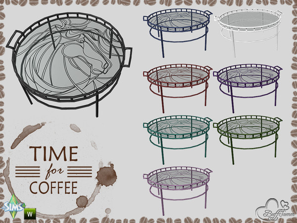 Sims 4 — Time for Coffee Endtable 'Horse' by BuffSumm — Part of the *Time for Coffee Deco Set*