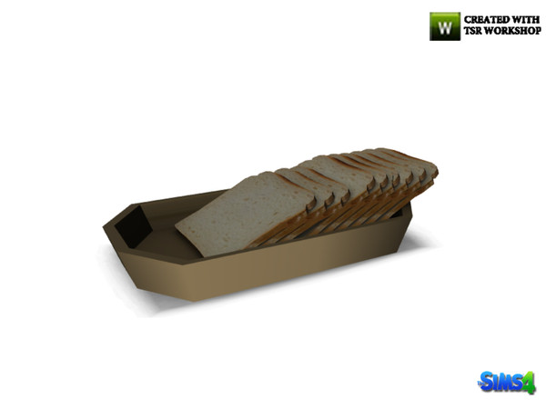 Sims 4 — kardofe_Breakfast nook_Bread basket by kardofe — Basket with slices of mold bread, decorative only 