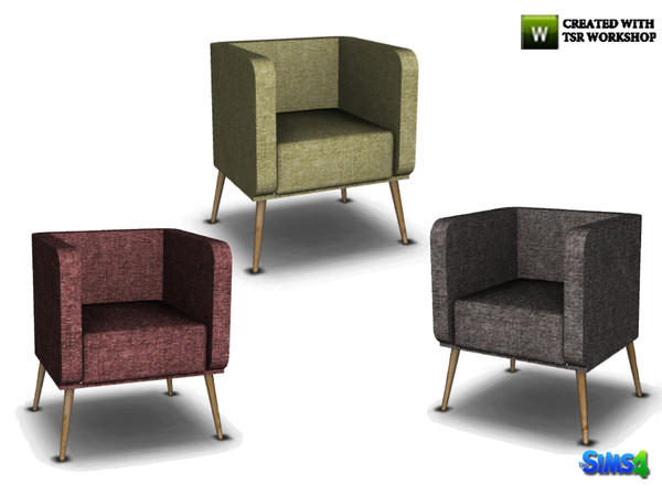 Sims 4 — kardofe_Breakfast nook_DiningChair by kardofe — Chair upholstered in fabric in three different color options