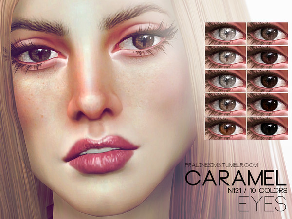 Sims 4 — Caramel Eyes N121 by Pralinesims — Eyes in 10 colors