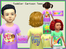 Sims 4 — Toddler Girl's Cartoon Tees by duhboy2u22 — This is four iconic cartoon logo tee shirts for your toddler girls.
