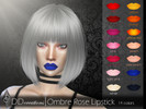 Sims 4 — DD Ombre Rose Lipstick by ddcreations — Ombre Lipstick in 14 colors, inspired by roses ~with custom thumbnail~