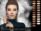Sims 4 — DD Nude Lipstick by ddcreations — Matte nude lipstick in 23 colors 