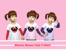 Sims 4 — Minnie Mouse Club T-Shirt by Kids_Style_Creations — Minnie Mouse Club T-Shirt For TS4 Game Base