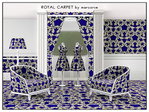 Sims 3 — Royal Carpet_marcorse by marcorse — Carpet pattern - royal blue carpet with a classic damask design.