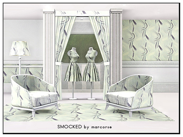 Sims 3 — Smocked_marcorse by marcorse — Fabric pattern: simple smocking design in pale blue/grey