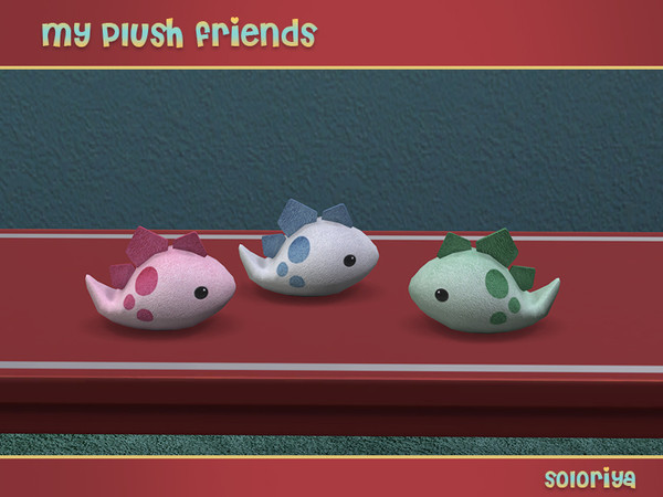 Sims 4 — My Plush Friends Dino, Decorative Toy by soloriya — Dino, decorative toy. 3 color variations. Part of My Plush
