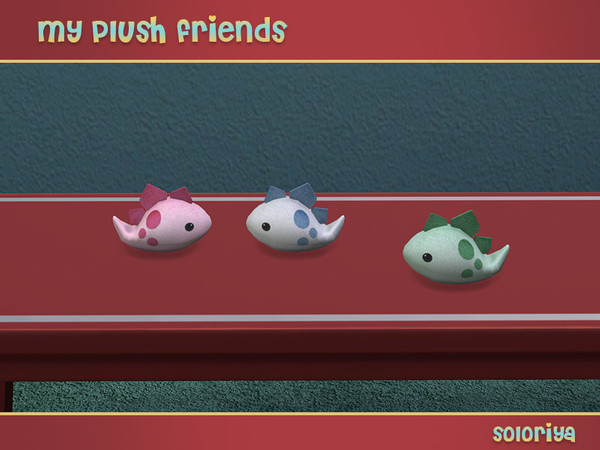 Sims 4 — My Plush Friends Dino, Functional Toy by soloriya — Dino, functional toy. Works for toddlers and kids. 3 color