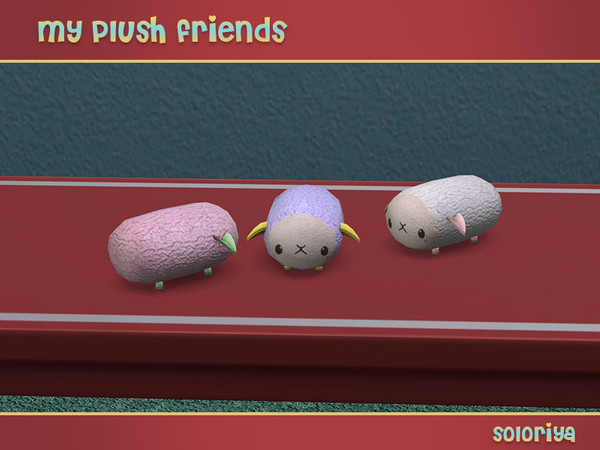 Sims 4 — My Plush Friends Sheep, Decorative Toy by soloriya — Sheep, decorative toy. 3 color variations. Part of My Plush