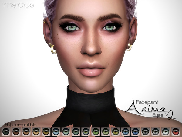 Sims 4 — Anima Eyes V2 HQ Facepaint by Ms_Blue — - Updated and improved - 18 colors - All ages and genders - Facepaint
