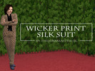Sims 4 — Wicker Print Suit - Get Together needed by ashleyreaaa — Geometric print suit Get Together needed
