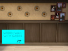Sims 4 — Wooden wall with daisies by gusmte — Wooden wall with very simple daisies with three wall heights. The higher