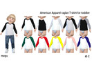 Sims 4 — [megu] AA Raglan T-shirt for toddler by Megucho — have 10 colors. (base game mesh)