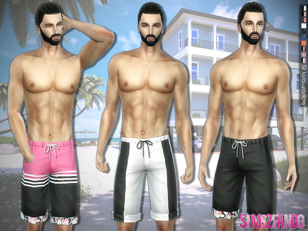 Sims 4 — 294 - Swimwear Boardshorts by sims2fanbg — .:294 - Swimwear Boardshorts:. Swimwear in 10 different colors. I