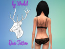Sims 4 — Deer Tattoo tumblr style by vvrobel — Female fashion tattoo with deer in tumblr style.