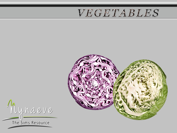 Sims 3 — Cabbage (half) by NynaeveDesign — Vegetables - Cabbage (half) Located in: Decor - Miscellaneous Decor Price: 54