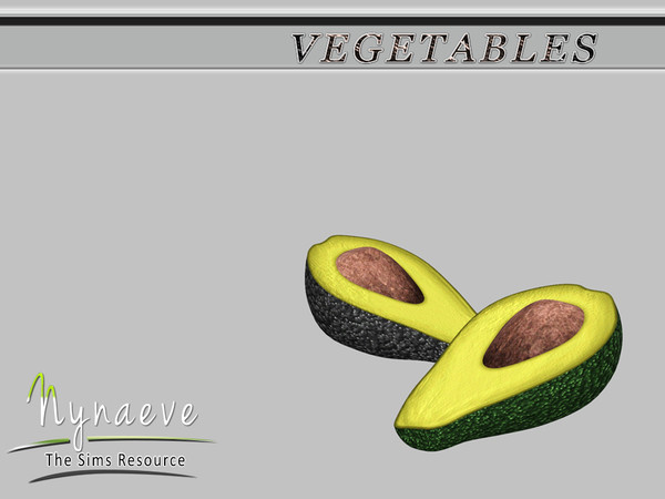 Sims 3 — Avocado (half) by NynaeveDesign — Vegetables - Avocado (half) Located in: Decor - Miscellaneous Decor Price: 54