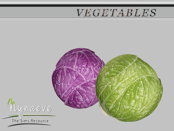 Sims 3 — Cabbage by NynaeveDesign — Vegetables - Cabbage Located in: Decor - Miscellaneous Decor Price: 54 Tiles: 0.5x0.5