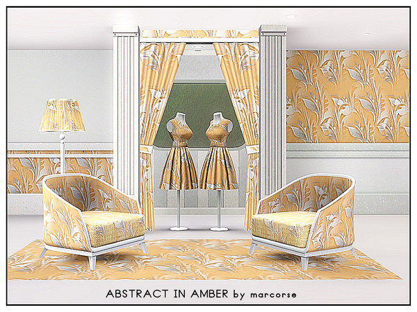 Sims 3 — Abstract In Amber_marcorse by marcorse — Abstract pattern - abstract design in amber and white
