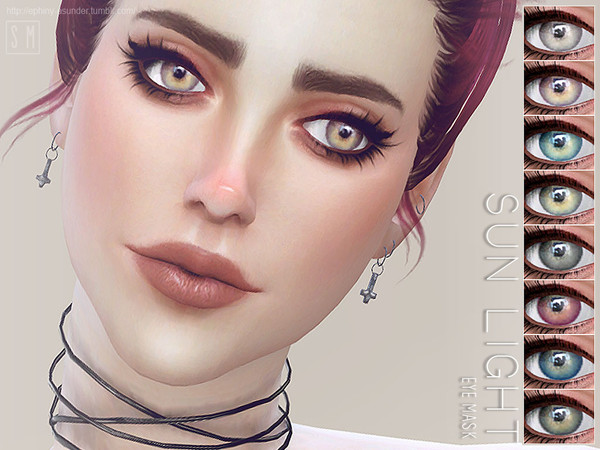 Sims 4 — [ Sun Light ] - Eye Mask by Screaming_Mustard — Piercing and glittery eyes. For males and females, toddler +.