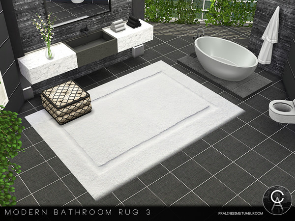 Sims 4 — Modern Bathroom Rug 3 by Pralinesims — By Pralinesims