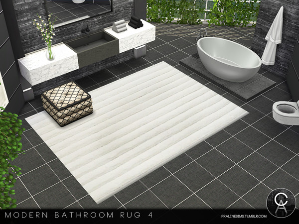 Sims 4 — Modern Bathroom Rug 4 by Pralinesims — By Pralinesims