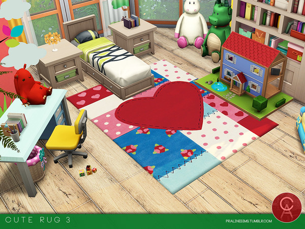 Sims 4 — Cute Rug 3 by Pralinesims — By Pralinesims