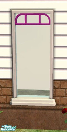 Sims 2 — D2DSafe-T Arch Window - Pink by D2Diamond — Re-color of the Safe-T Arch in white with 9 new accent colors. 